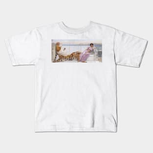 Eighty and Eighteen by John William Godward Kids T-Shirt